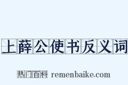 上薛公使书反义词是什么意思的图片